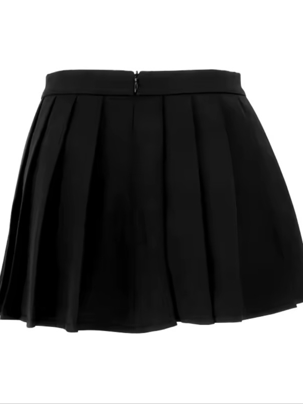 Women's Black Pleated Mini Skirt - Picture 5 of 5